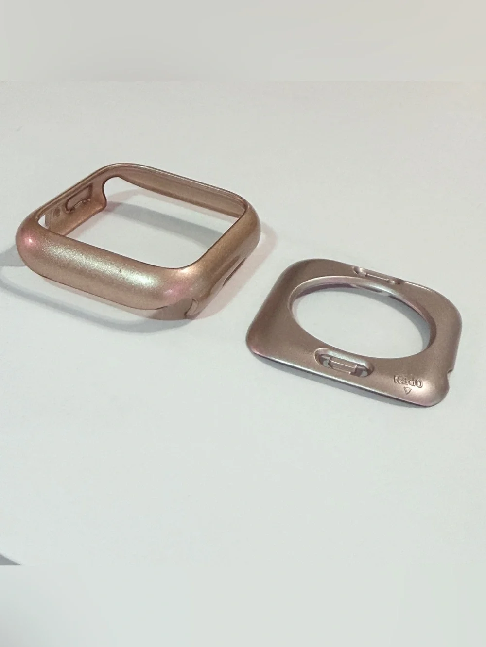 Protective Metallic Rose Gold Case Cover for Apple Series 7 Watch 45mm